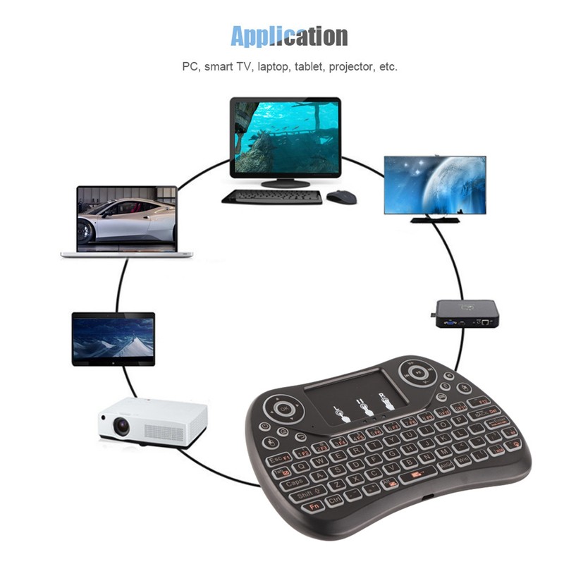 2.4G Wireless Keyboard Mini Keyboard Touchpad for IOS Android PC