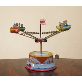 Nostalgia Tin Toy Carousel Rocket