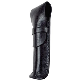 Dom Teporna Genuine Leather Pen Case, 1, 2, 3 Fountain Pen, Simple, Stylish, Italian Leather, Compact, Pencil Case, Pen Holder, Stationery, black, Classic