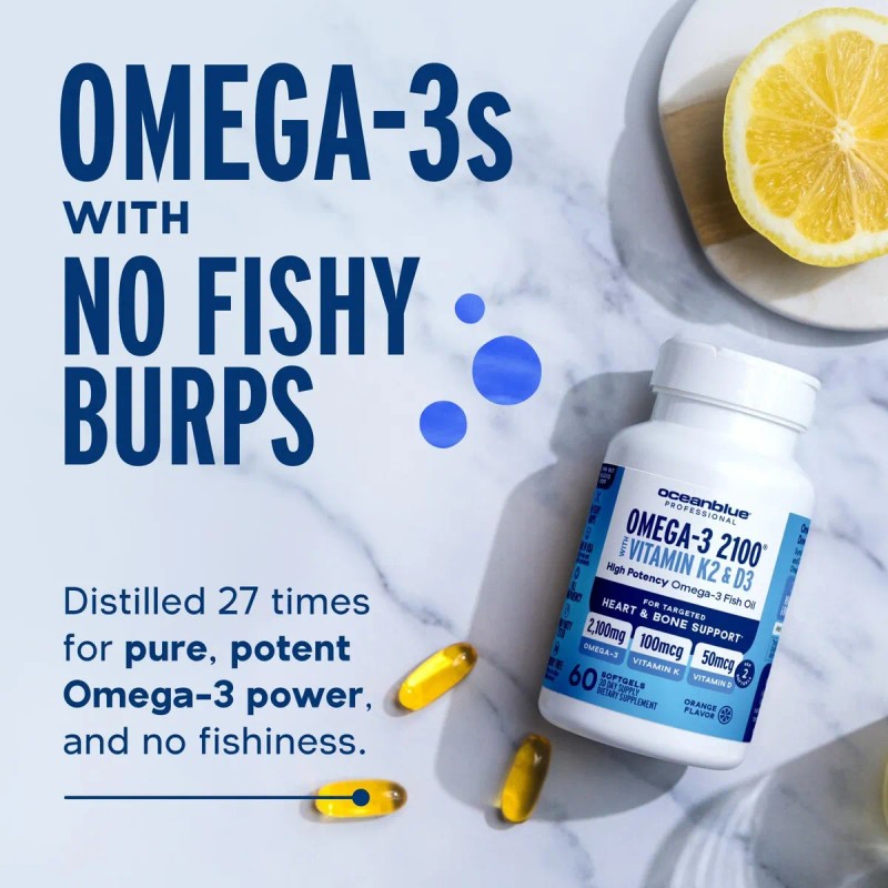 Oceanblue Omega-3 2100 Mg Con K2 Y D3, 60 Cpsulas
