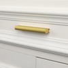 goldenwarm 5 Pack Adjustable Gold Cabinet Handle,Drawer Pulls 1-3/8" to