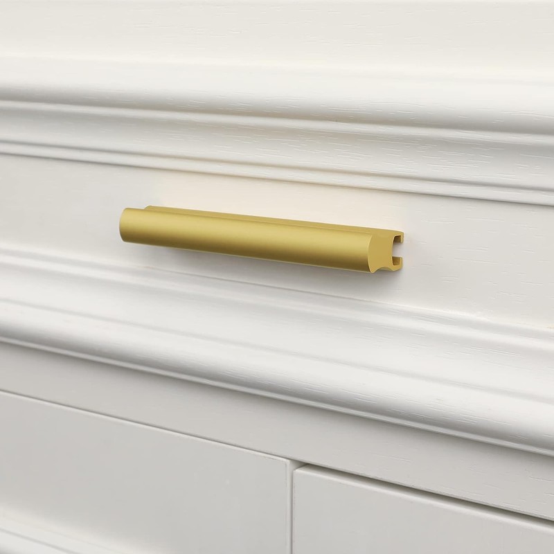 goldenwarm 5 Pack Adjustable Gold Cabinet Handle,Drawer Pulls 1-3/8" to