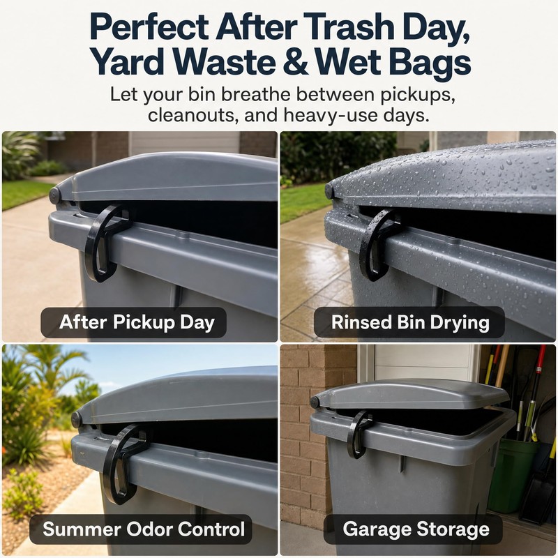 CSUPPCREA 2 Pack Trash Can Lid Vent Clips for U.S.