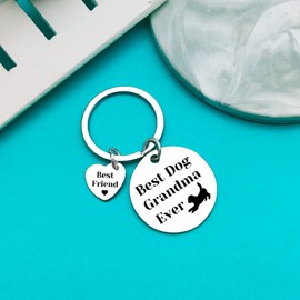 Xiahuyu Dog Grandma Gifts Keychain Best Dog Grandma Ever Keychain Dog Lover Gifts for Women Mothers Day Gifts Christmas Birthday Gifts Dog Owner Gifts for Grandma Grandmother Nana