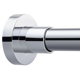 BRIOFOX Shower Curtain Rod Adjustable 18-78 Inch, Stainless Steel Spring Tension Shower Rod No Drilling Non Slip, Chrome