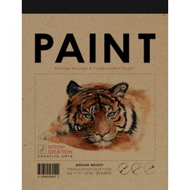 Design Ideation Paint : Premium Paper Watercolor Pad for Pencil, Ink, Marker and Watercolor Paints. Great for Art, Design and Education. (1 Pad)