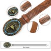 SENDEFN Western Cowboy Belt for Men Women Leather Longhorn Bull