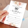 HQLOW 20PCS 90th Birthday Invitations for Women, Double-Sided Invitations with