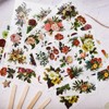 WANDIC 16 Sheets Rub On Transfer Stickers Sumptuous Retro Flower