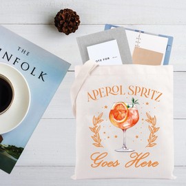 CMNIM Aperol Spritz Gifts Aperol Spritz Cocktail Gifts Aperol Spritz Goes Here Tote Aperol Spritz Bachelorette Party Favors (Aperol Spritz Goes Here Tote)