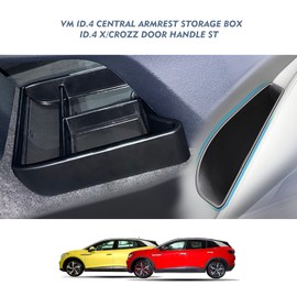 EUEKY 2024 2025 VW ID.4 Center Console Organizer Door Handle Storage Box Compatible with VW ID.4 2025-2021 Door Side Storage Box Handle Pocket