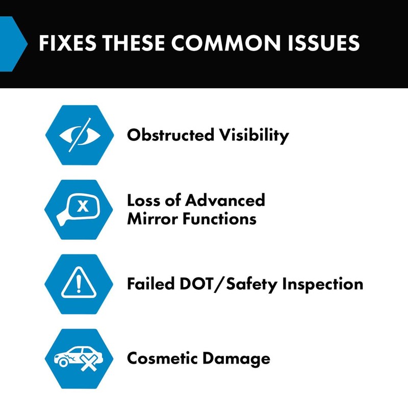 TRQ Driver Side Mirror Assembly Power Heated Memory Turn Signal