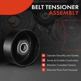 A-Premium Belt Idler Pulley Compatible with Ford F-250, F-59 Commercial Stripped Chassis, F-Super Duty, Taurus, E-350 Econoline Club Wagon & Nissan Frontier, Xterra & Honda Passport & Infiniti M45