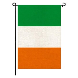Ireland Garden Flags Small Irish Flag 12x18 Inch Double-Sided Burlap Flag for Outdoor Yard, Porch & Patio Decoration (Ireland)