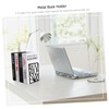 MAGICLULU 1Pair Hollow Iron Bookends Heavy Duty Book Shelf Holder