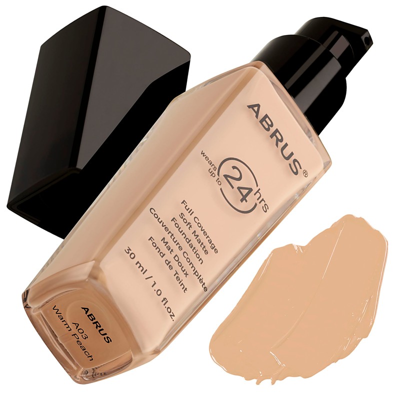 ABRUS Foundation Makeup - Flawless Matte Liquid Foundation for Full