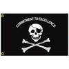 3X5 RAIDERS PIRATE COMMITMENT TO EXCELLENCE FLAG BANNER 100D GROMMETS