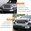 Front Grille Mesh Inserts & Headlight Cover for Jeep Wrangler