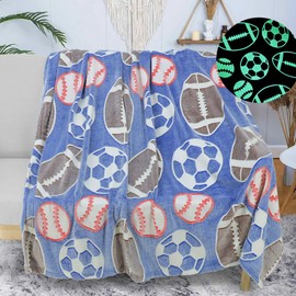 Cuddly blankets for children, blanket glowing in the dark cuddly blanket gifts for boys and girls, super soft and warm blanket