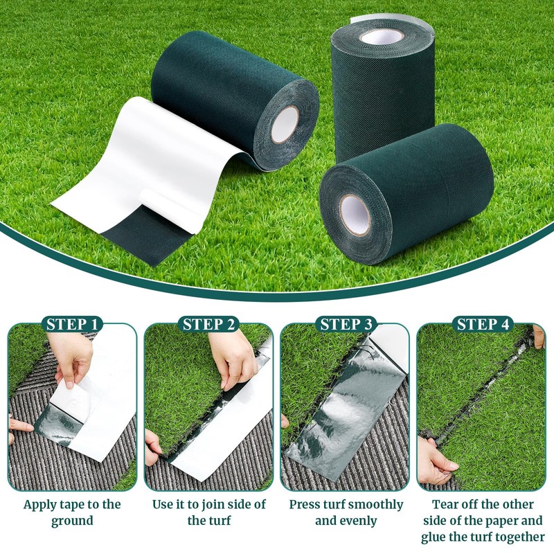 Gersoniel 3 Rolls 6 in x 33 ft Artificial Turf
