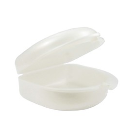 Gum Shield Case - Mouth Guard Gumshield Box for Ortho Retainers, Sports Dental Appliances, Dentures & More (White)