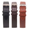 diloy Flat buffalo grain calf leather extra long watch strap