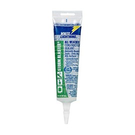 White Lightning W41401005 Storm Blaster All Weather Construction Sealant, Crystal Clear, 5 fl. oz.