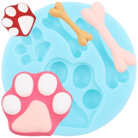 Cat Paw Fondant Mold Dog Paw Bone Silicone Mold