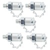 5Pcs Hydraulic Testing Adapter Thread Test Coupling Connectors Pressure Measuring
