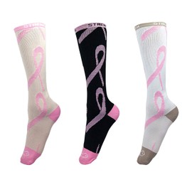 ZAYAAN HEALTH Ribbon Compression Socks (12-15 mm/Hg) | Anti-fatigue, Comfortable, Odor & Moisture Resistance - Pack of 3 Pairs