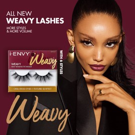 i-ENVY 2 Pairs False Eyelashes Natural Fullness Lightweight Lashes Textured 3D Effect Unique Woven Pattern Lashes (05)