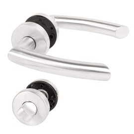 MS Fittings Matte Brushed Stainless Steel Model Carina (WC Lever Latch Door Handle – Bathroom)
