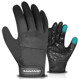 SAWANS Thermal Winter Cycling Running Warm Gloves Men Women Touchscreen Anti Slip Windproof Sports Gloves Driving Hiking Ski Climbing Riding Walking (Black, M)