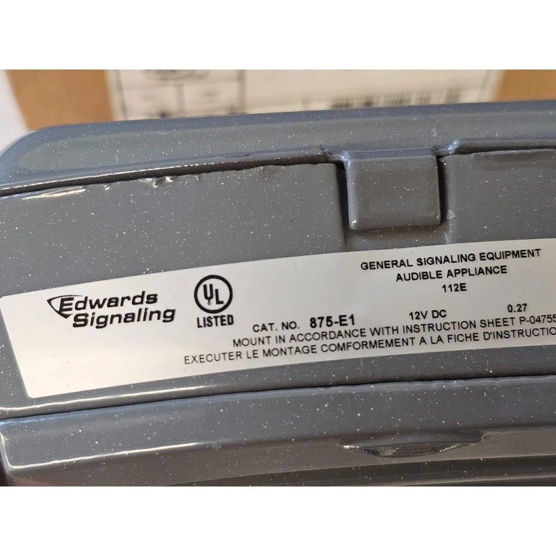 Edwards Signaling Adaptahorn Signal Surface Horn Alarm 12VDC 12V DC