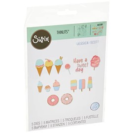 Sizzix Thinlits Die Set 5PK Sweet Treats by Jessica Scott, 665189