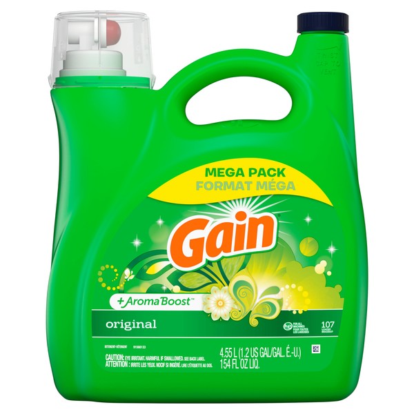 Gain + Aroma Boost Liquid Laundry Detergent Original Scent 107