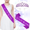 75th Birthday Tiara Sash for Women Birthday Princess Crown Crystal