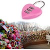Pink Love Heart Shape Combination Padlock for Girls Women, Mini