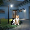 NICELAMPHK Solar Powered LED Post Light, Outdoor Garden Lamp with