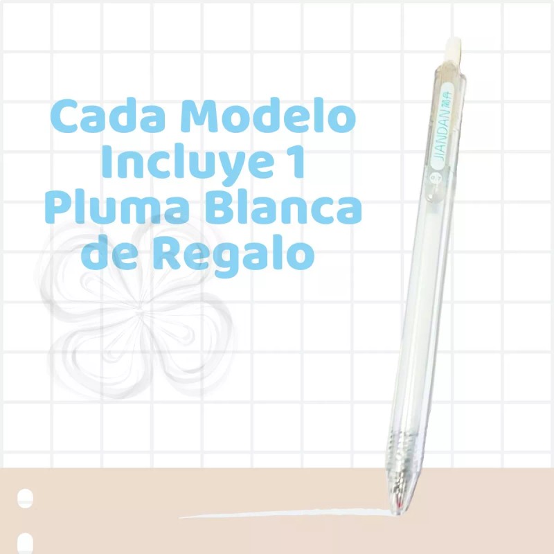 Chaogi Set Plumas Gel 6 Piezas Colores Pastel Papeleria +