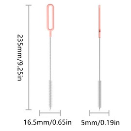 4 Pcs Soft Straw Brush, Pipe Tube Cleaner Brush, Extra Long Bottle Cleaning Brushes for Sippy Cup Water Bottle Tubes Drinking Straw