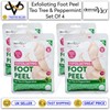 Derma V10 4 x Derma V10 Exfoliating Foot Peel Tea Tree & Peppermint Removes Dead Skin
