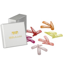 HAARallerliebst Hair Clips (18 Pieces | Summer Vibes | 5 cm) with Box for Storage (Box Colour: White)