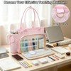 SIYNPAV Teacher Tote Bag with 15.6 in Laptop Compartment& Cup