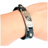 Universo en Linea Pulsera Brazalete Aldea Hoja Konoha Naruto Cuero