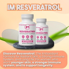 IM Resveratrol Antioxidant Formula with Magnesium & Lemongrass – Supports Healthy Fitness, Beauty & Cellular Health – Dietary Supplement