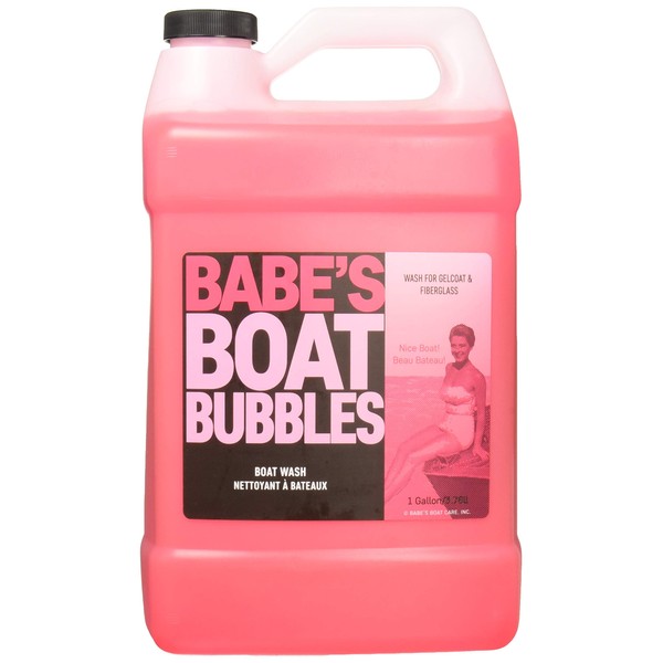 Babe's Boat Bubbles High-Sudsing Wash Concentrate - 1 Gallon Refill - pH Balanced, Non-Stripping Cleaner Formulated for Gelcoat