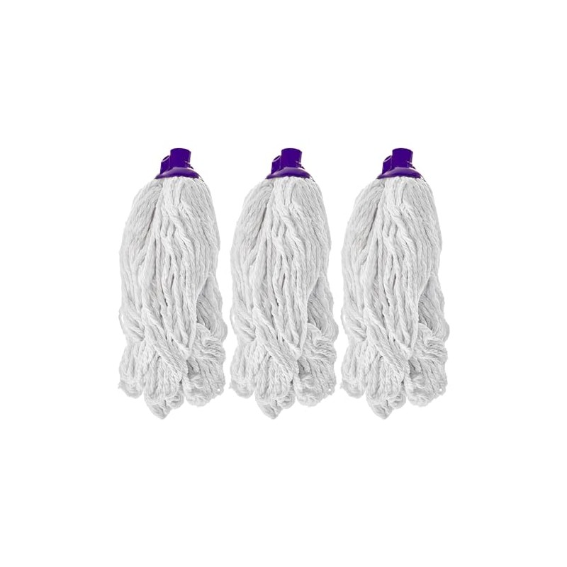 HV - Set of 3 Cotton Mop Heads with Plastic