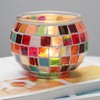 2PCS Mosaic Glass Tea Light Holder Romantic Deocrative Scented Candle