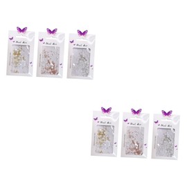 Healeved 2pcs Flower Nail Art Charms Nail Decor for Decorative Manicure Lifelike Fingernail Decorations Beautiful Floral Accents for Women